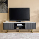 Cavon Fabio Portola 1.6 Metre Solid Wood TV Unit with Genuine Marble Top for TVs up to 70 inches