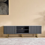 Cavon Fabio Portola 1.6 Metre Solid Wood TV Unit with Genuine Marble Top for TVs up to 70 inches