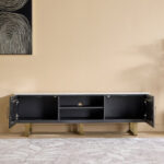 Cavon Fabio Portola 1.6 Metre Solid Wood TV Unit with Genuine Marble Top for TVs up to 70 inches