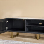 Cavon Fabio Portola 1.6 Metre Solid Wood TV Unit with Genuine Marble Top for TVs up to 70 inches