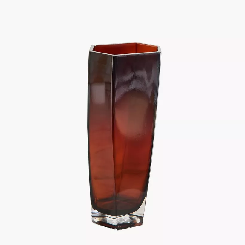 Pedro Decorative Heavy Glass Vase - 13.5x8x24.5 cm - Image 2