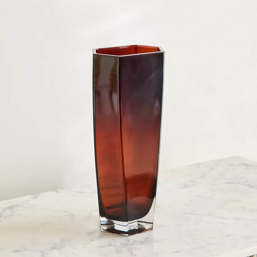 Pedro Decorative Heavy Glass Vase - 13.5x8x24.5 cm - Image 3