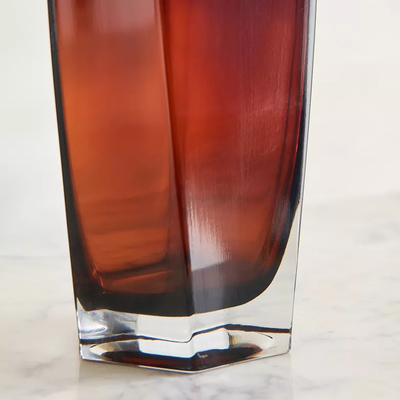 Pedro Decorative Heavy Glass Vase - 13.5x8x24.5 cm - Image 4