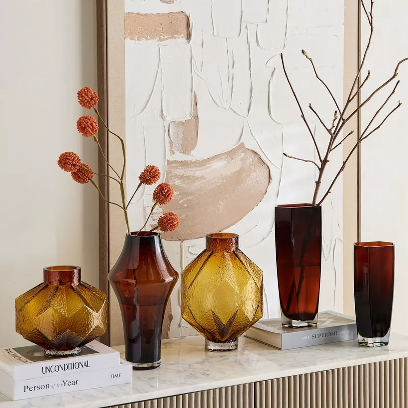 Pedro Decorative Heavy Glass Vase - 13.5x8x24.5 cm - Image 5