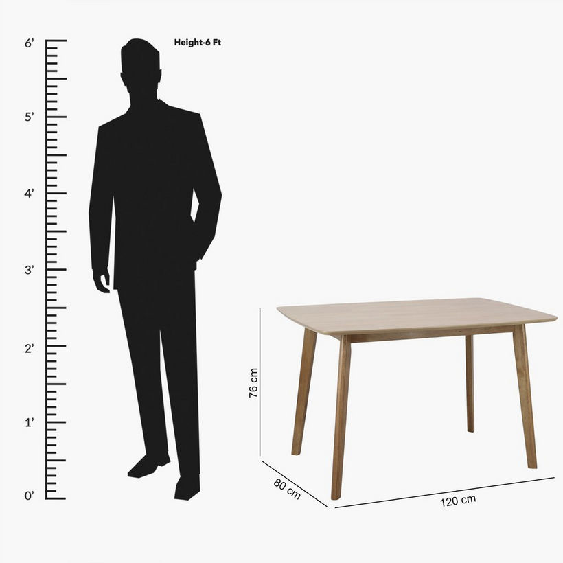 Scandi 4-Seater Dining Table - Image 11