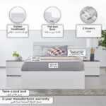 Frankfurt Twin Bed with Drawers - 120x200 cm