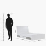 Frankfurt Twin Bed with Drawers - 120x200 cm