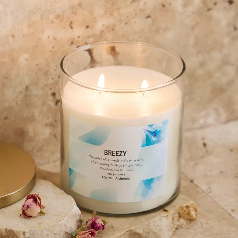 Aure Breezy Fragrance Jar Candle with Metal Lid - 510 g - Image 3