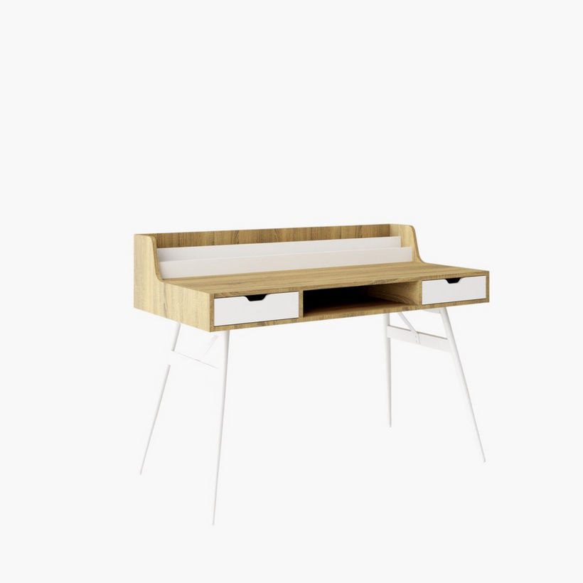 Movo Jade 2-Drawer Study Desk with Book Holder - Image 3