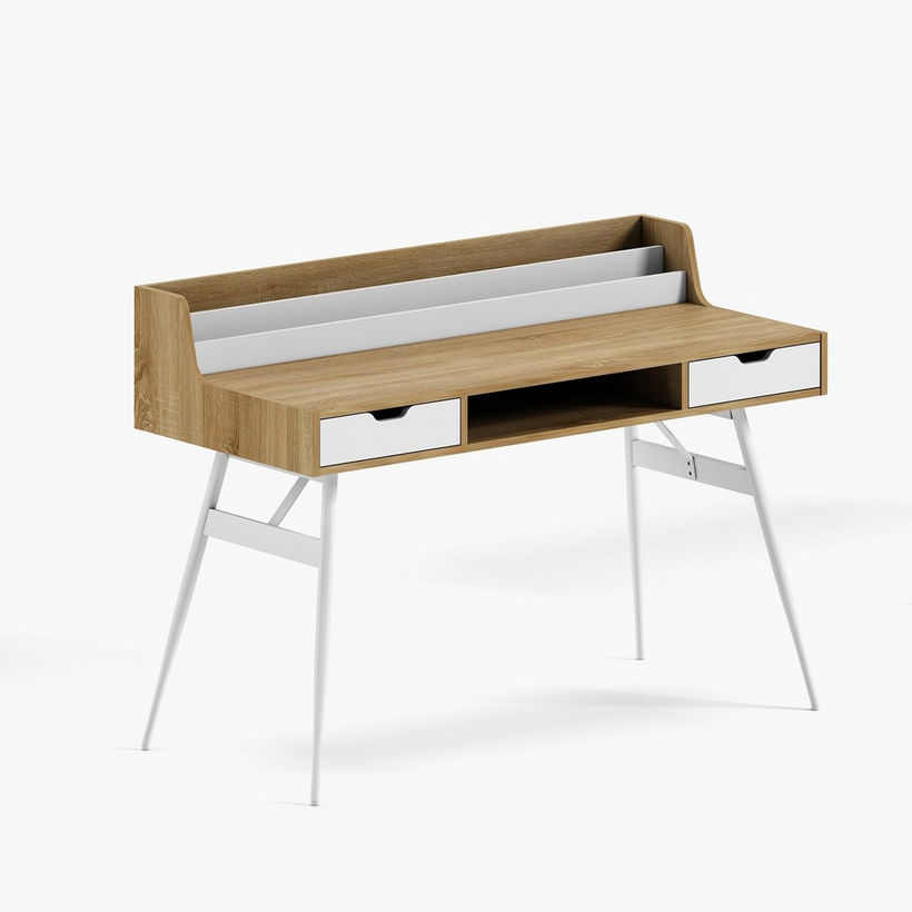 Movo Jade 2-Drawer Study Desk with Book Holder - Image 6