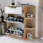 Modulix Fargo Smyrna 8-Pair 2-Door Shoe Cabinet with 1-Drawer