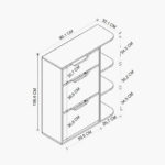 Modulix Fargo Smyrna 8-Pair 2-Door Shoe Cabinet with 1-Drawer