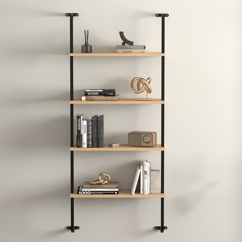Modulix Fargo Jude 4-Tier Wall Mounted Bookshelf - Image 4