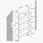 Modulix Fargo Jude 4-Tier Wall Mounted Bookshelf