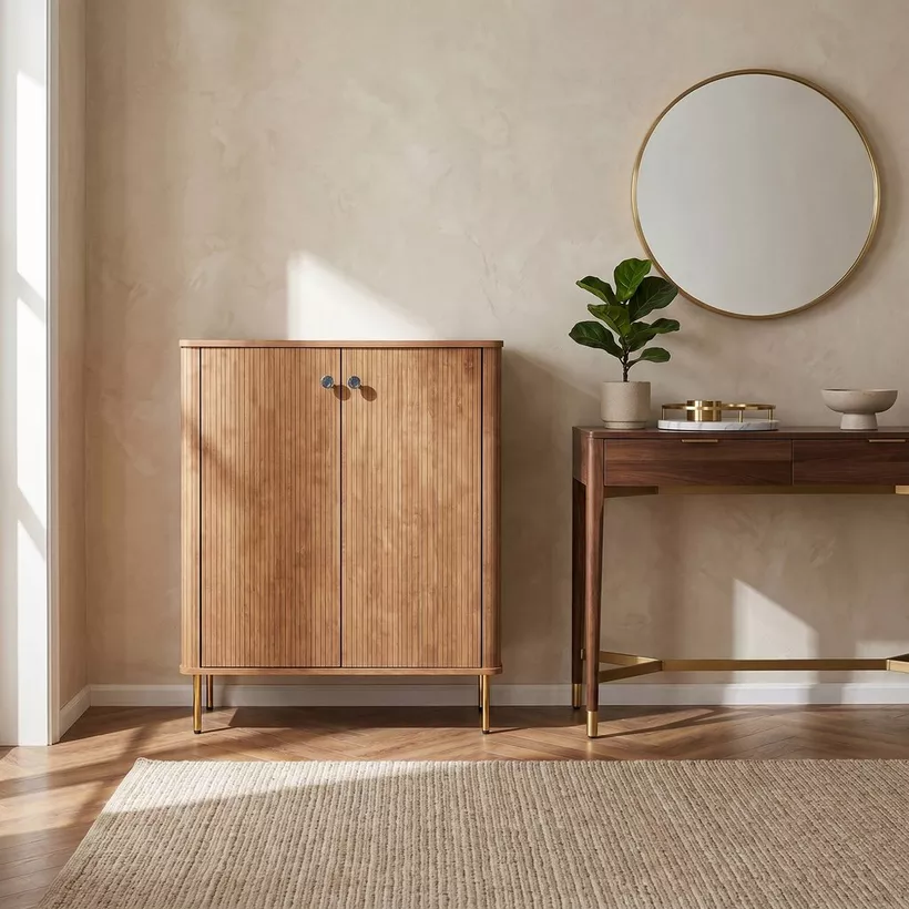 Keira 16-Pair Shoe Cabinet with 2 Doors - Image 2