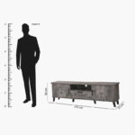 Monza 1.8 Metre Large TV Unit for TVs up to 75 inches