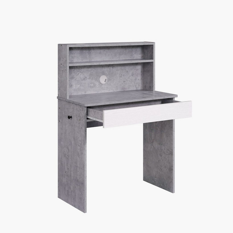 Islet Compact 1-Drawer Study Desk with Hutch - Image 5