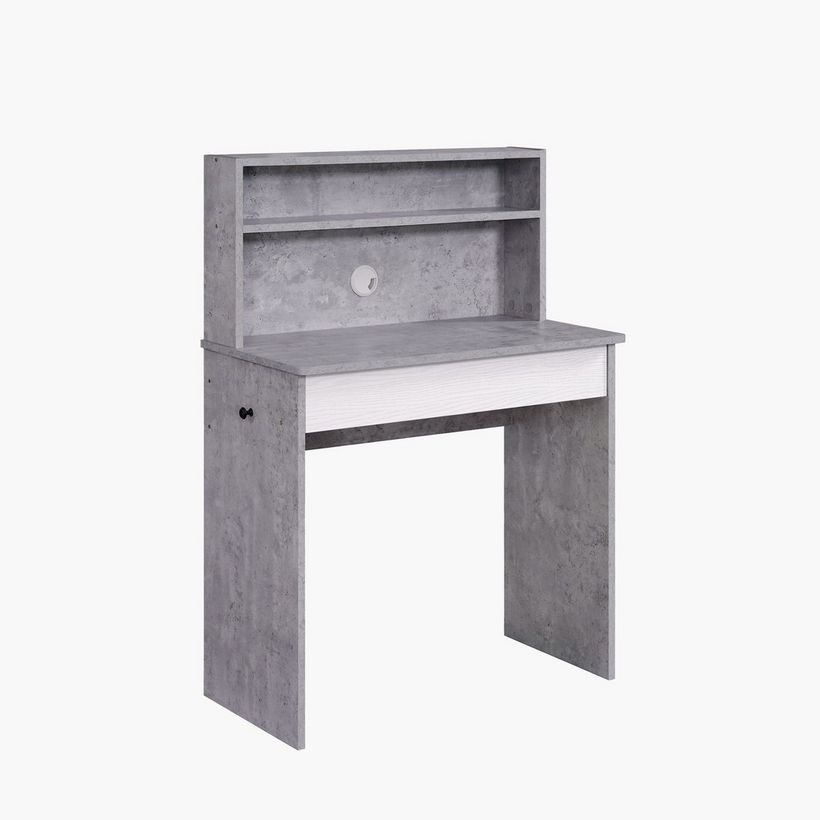 Islet Compact 1-Drawer Study Desk with Hutch - Image 6