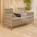 Movo Vera Enzo 2-Seater Outdoor Bench with Attached Table and Cushions - Image 10
