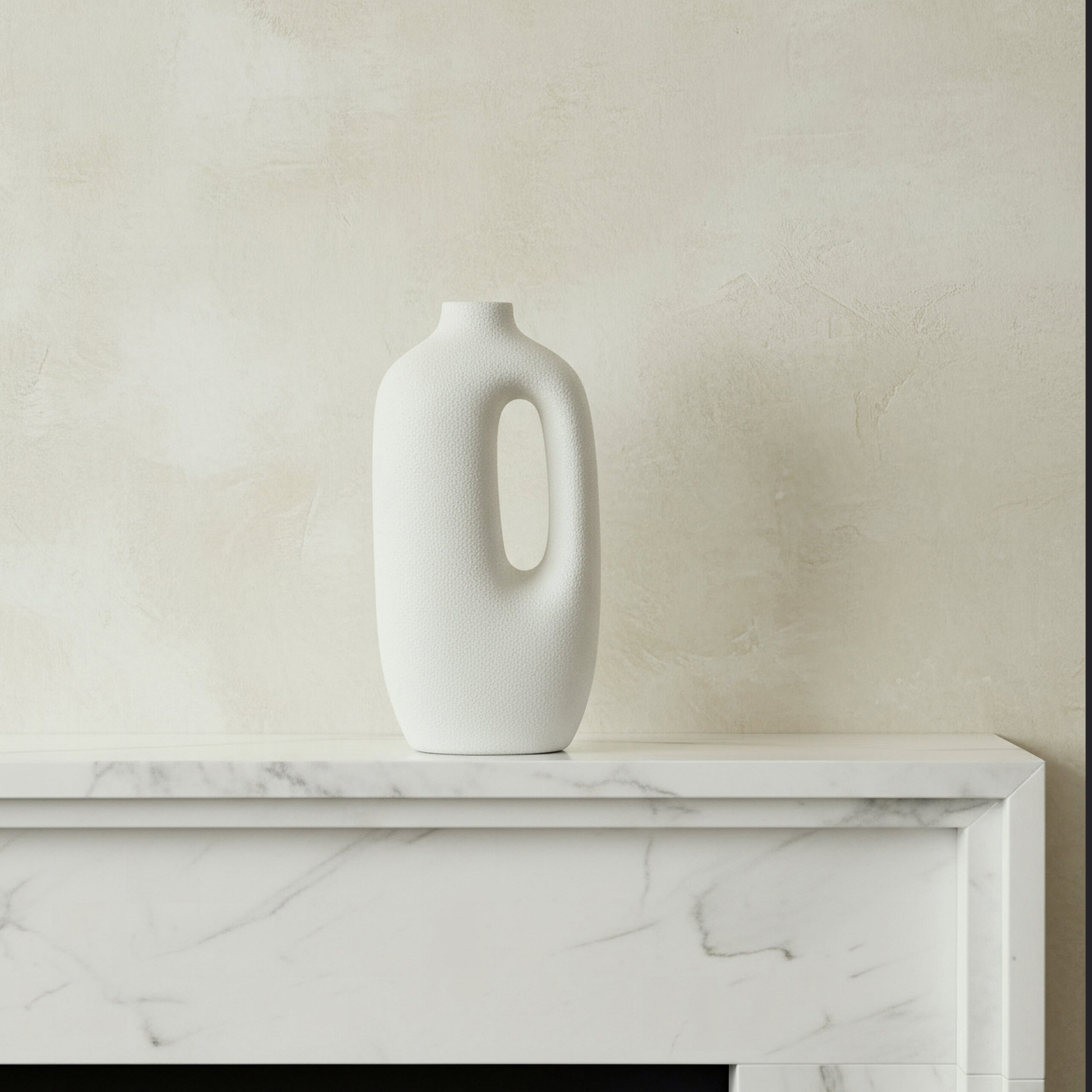 Verdant Polyresin Decorative Table Vase - 17x12.5x33.5 cm
