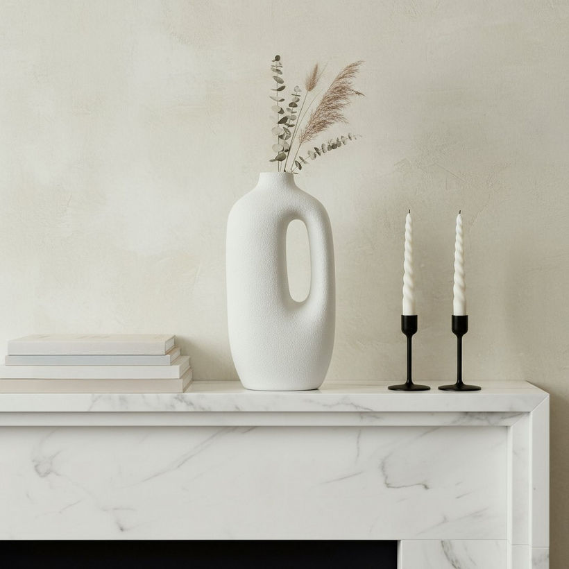 Verdant Polyresin Decorative Table Vase - 17x12.5x33.5 cm - Image 4