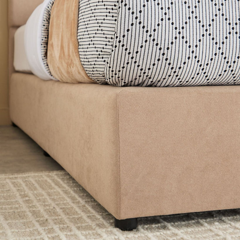 Movo Curvy Adrea Upholstered Queen Bed - 140x200 cm - Image 4
