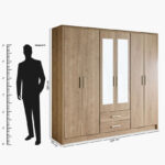 Curvy Nxt 6-Door Wardrobe with 2 Drawers