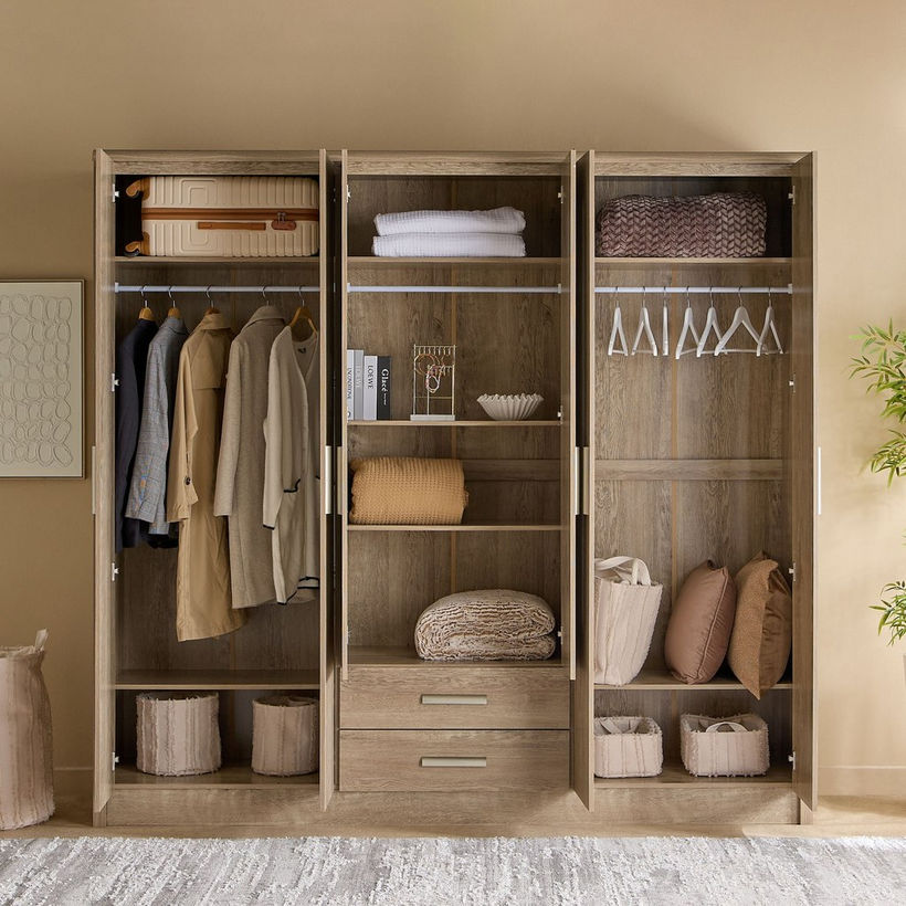 Curvy Nxt 6-Door Wardrobe with 2 Drawers - Image 4