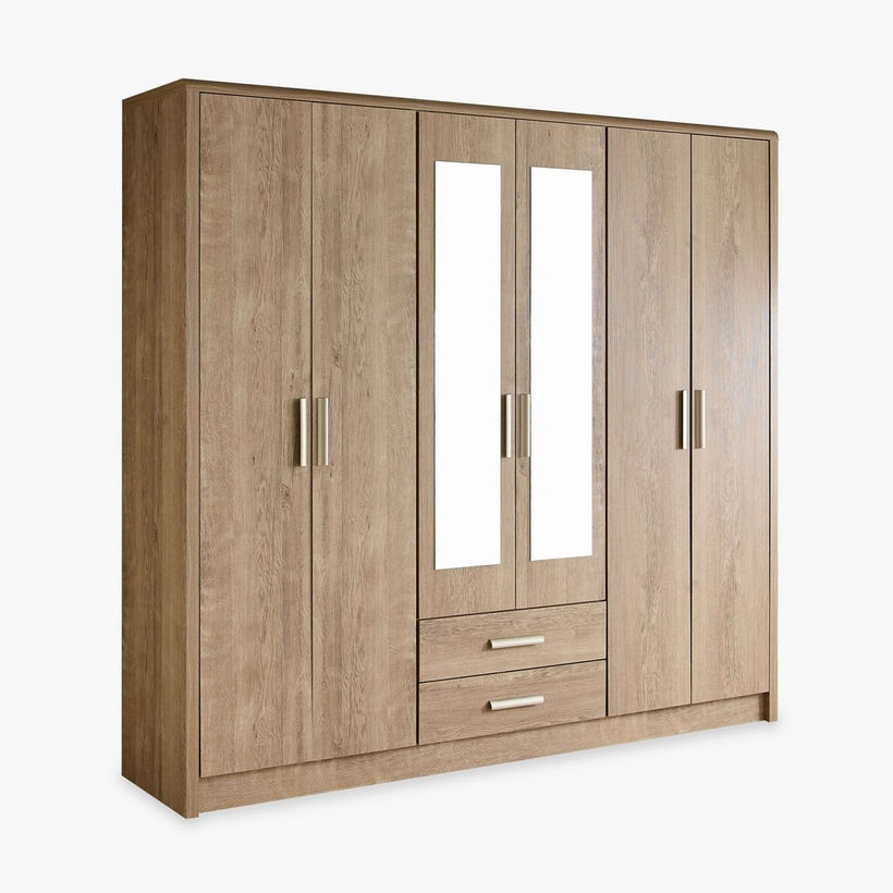 Curvy Nxt 6-Door Wardrobe with 2 Drawers - Image 12