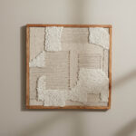 Florenza 3D Solid Wood Framed Abstract Fabric Wall Art - 60x60 cm