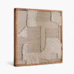 Florenza 3D Solid Wood Framed Abstract Fabric Wall Art - 60x60 cm