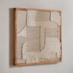 Florenza 3D Solid Wood Framed Abstract Fabric Wall Art - 60x60 cm