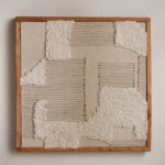 Florenza 3D Solid Wood Framed Abstract Fabric Wall Art - 60x60 cm