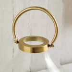 Alpha Metal Leather Textured Pillar Candleholder - 19.5x19.5x20 cm