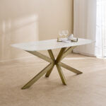 Cavon Portola 6-Seater Genuine Marble Top Dining Table