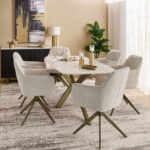Cavon Portola 6-Seater Genuine Marble Top Dining Table