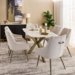 Cavon Portola 6-Seater Genuine Marble Top Dining Table
