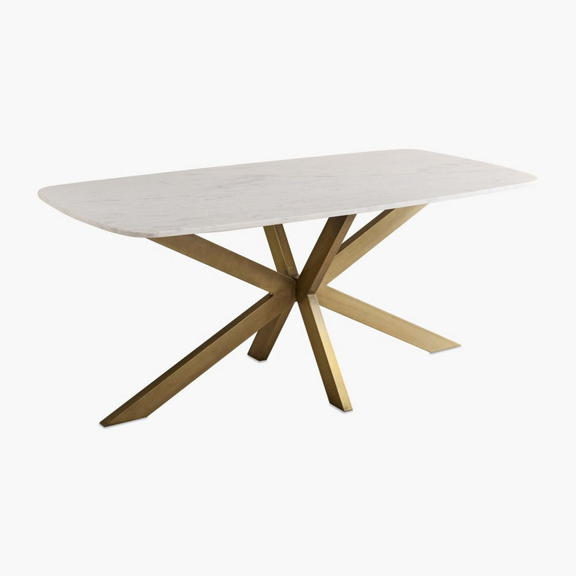 Cavon Portola 6-Seater Genuine Marble Top Dining Table - Image 9