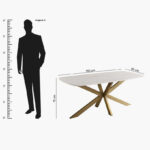 Cavon Portola 6-Seater Genuine Marble Top Dining Table