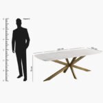 Cavon Portola NXT 8-Seater Genuine Marble Top Dining Table