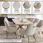 Cavon Portola NXT 8-Seater Genuine Marble Top Dining Table