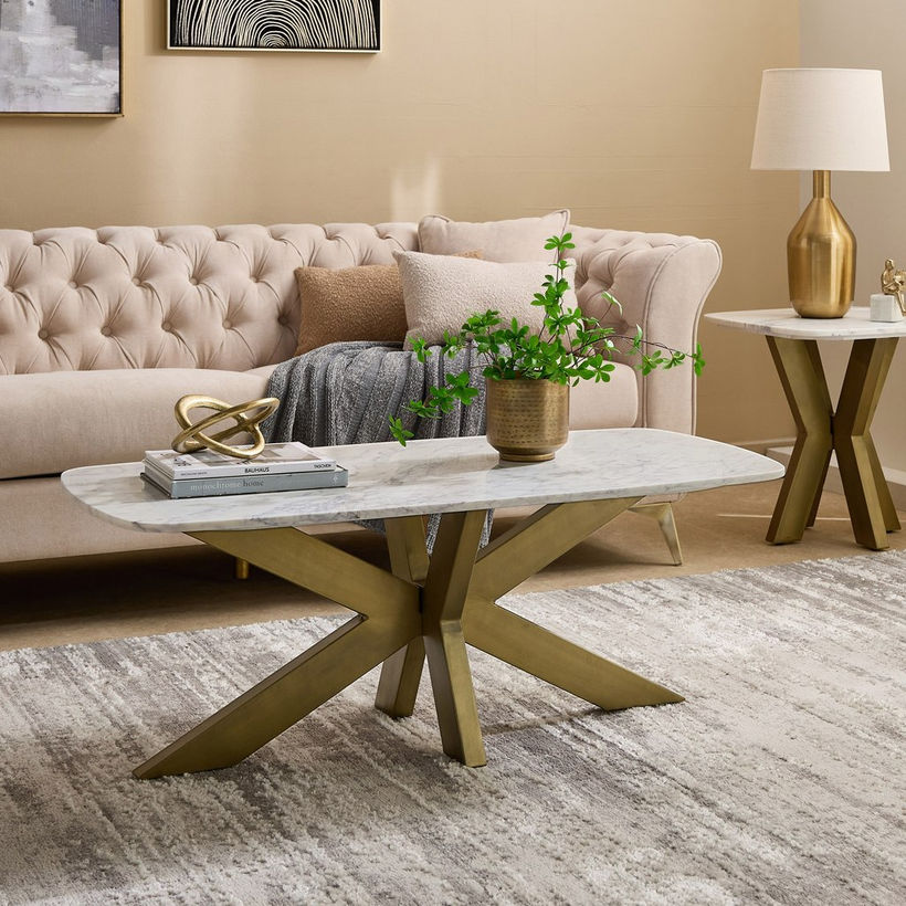 Cavon Portola NXT Genuine Marble Top End Table - Image 7