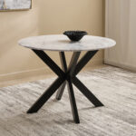 Cavon Portola 4-Seater Genuine Marble Top Round Dining Table