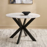 Cavon Portola 4-Seater Genuine Marble Top Round Dining Table