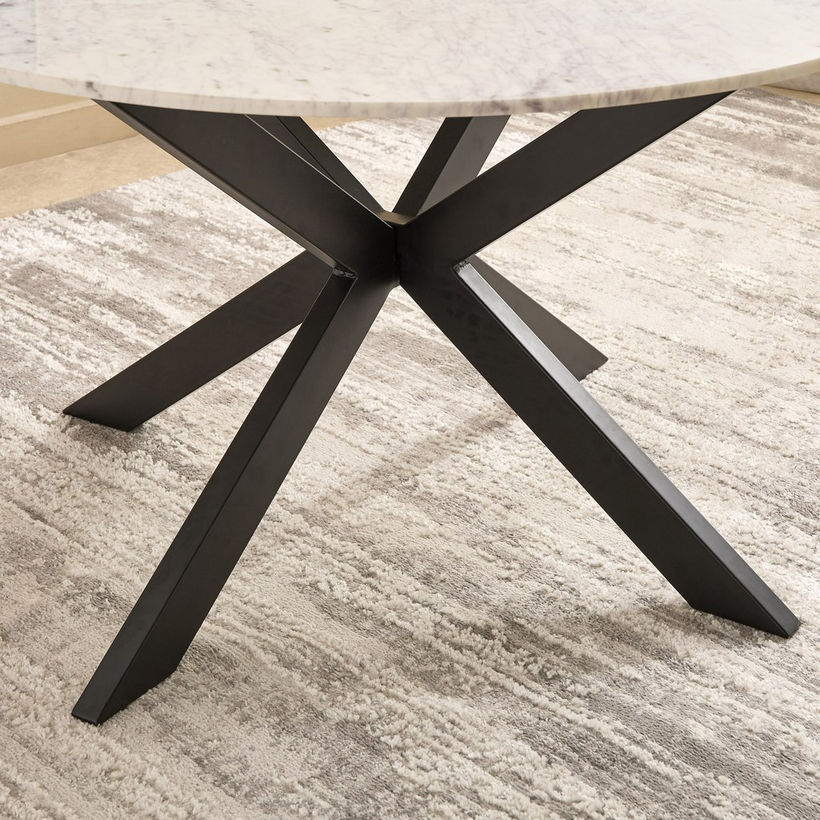 Cavon Portola 4-Seater Genuine Marble Top Round Dining Table - Image 6