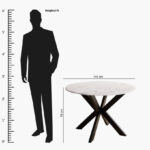 Cavon Portola 4-Seater Genuine Marble Top Round Dining Table