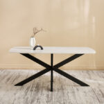 Cavon Portola Genuine Marble Top 6-Seater Dining Table