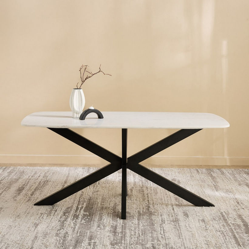 Cavon Portola Genuine Marble Top 6-Seater Dining Table - Image 3