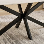 Cavon Portola Genuine Marble Top 6-Seater Dining Table