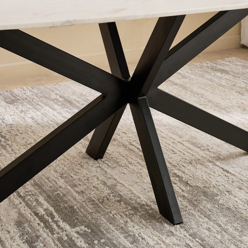 Cavon Portola Genuine Marble Top 6-Seater Dining Table - Image 6